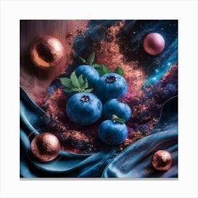 Painterly Masterpiece Cosmic Elegance Vibrant Canvas Print