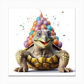Birthday Tortoise Canvas Print