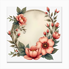 Floral Frame 2 Canvas Print