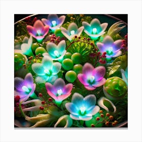 A Close Up Of Toxic Bloom Salad, A Vibrant Salad Canvas Print