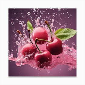 Cherry Splash 1 Canvas Print