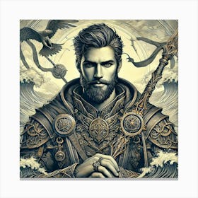 A Detailed Character Portrait Of Lukas Draven From Season 9 Canvas Print