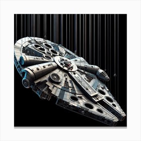 The Millennium Falcon Takes Flight: A Ballet of Metal and Starlight 1 Canvas Print
