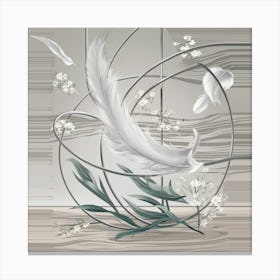 White Feathers 4 Canvas Print
