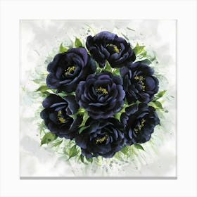 A Stunning Watercolor Painting Of Vibrant Black (9) Canvas Print