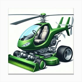 Lawn Mower Helicopter Canvas Print