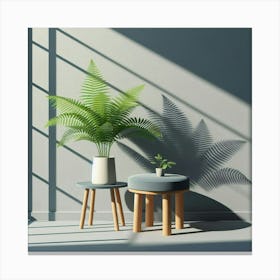 Room With A Plant Canvas Print