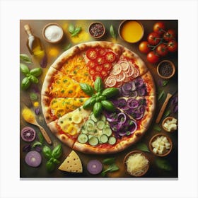 Rainbow Pizza 1 Canvas Print