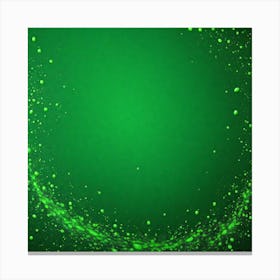 Green Splashes Canvas Print