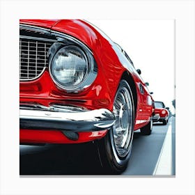 Red Vintage Old Speed Traffic Light Transportation Front Black Vehicle Luxury Car Wheel (1) Canvas Print