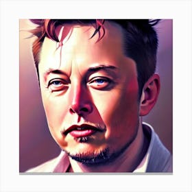 Elon Musk Hyper-Realistic Anime Portraits Canvas Print