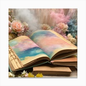 Shabby Chic Dreamy Mist Pastel Junk Journals Seren (1) Canvas Print
