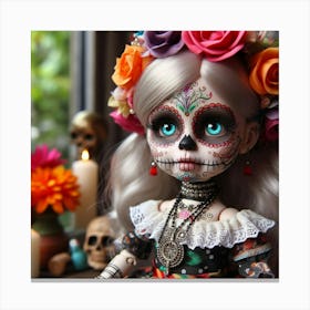 Day of the Dead Doll 1 Canvas Print