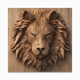 29037 Wooden Sculpture Of A Majestic Animal, With Intric Xl 1024 V1 0 Canvas Print