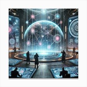 A Sci Fi Scene Depicting The Strategic Goals Of Th Canvas Print