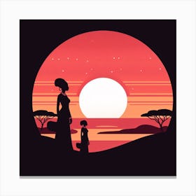 Sunset Silhouette Canvas Print