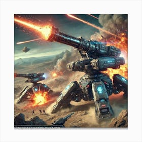 Asterian Meteor Breakers Long Range Bombardment Canvas Print