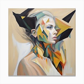 Abstract Woman Painting Canvas Print