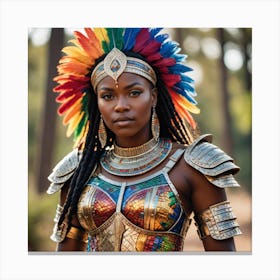 African American Woman In Costume Canvas Print