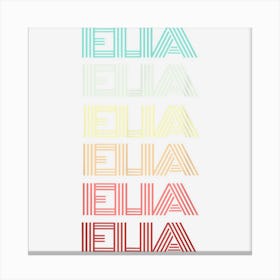 First Name Elia Italian Italian Boy Retro Birthday Father Canvas Print