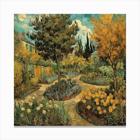 Garden By Vincent Van Gogh Art Print 0 Canvas Print