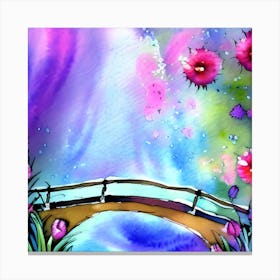 Floral Bridge Canvas Print