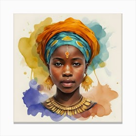 African Girl Canvas Print