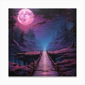Full Moon Bridge Canvas Print Canvas Print