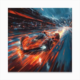 Futuristic Racing Car Art Canvas Print