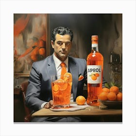 Man With Oranges Aperol Canvas Print