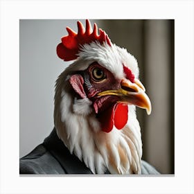 Portrait Of A Chicken Canvas Print