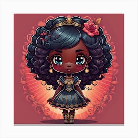 Black Girl In A Dress Canvas Print