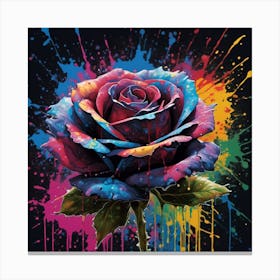 Graffiti Rose  Canvas Print