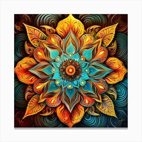 Psychedelic Mandala Canvas Print