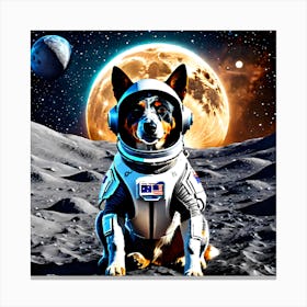 Blue Heeler In Space Canvas Print