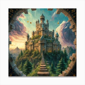 The castle in seicle 15 3 Canvas Print