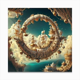 Ship In The Sky Canvas Print