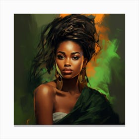 African Woman Painting 3 Canvas Print