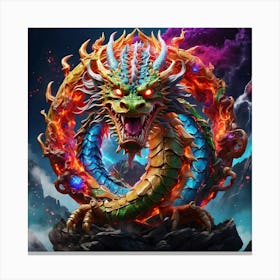 Dragon In The Sky 5 Canvas Print