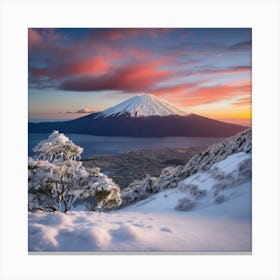 Mt Fuji At Sunset Canvas Print