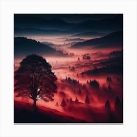 Red Mist At Sunrise Canvas Print