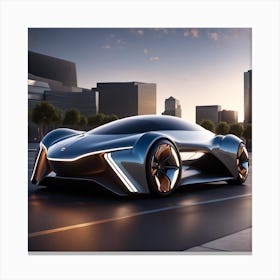 Futuristic Sports Car Canvas Print