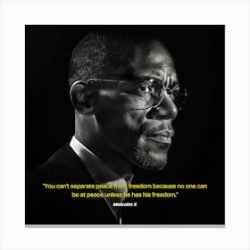 Malcolm X Quote Canvas Print