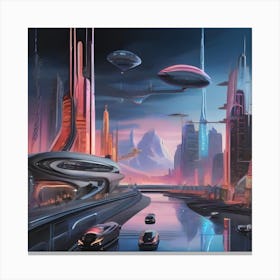 Futuristic City 5 Canvas Print