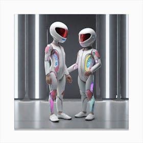 Two Robots 2 Canvas Print