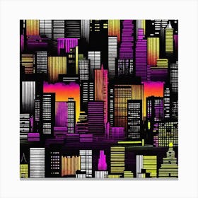 City Skyline 4 Canvas Print