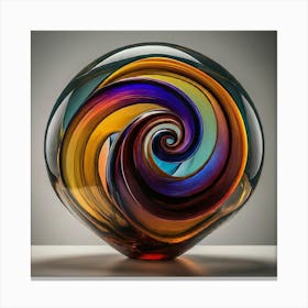 Spiral Glass Sculpture Canvas Print