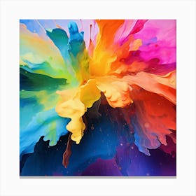 Colorful Splash Of Paint Canvas Print