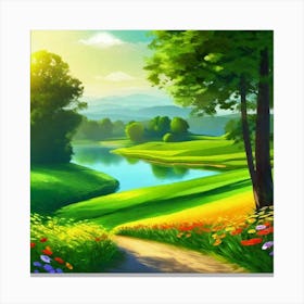 Landscape Painting 244 Canvas Print