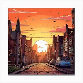 Sunset In The City Canvas Print